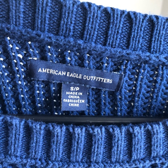 American Eagle navy blue cozy crew neck sweater - Picture 3 of 4